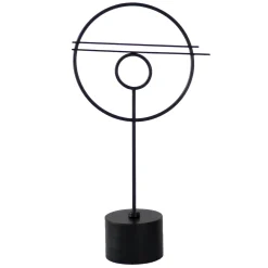 Attractive Black Metal Round Tabletop Decor, 20