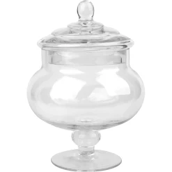 Attractive Clear Glass Apothecary Jar, 10