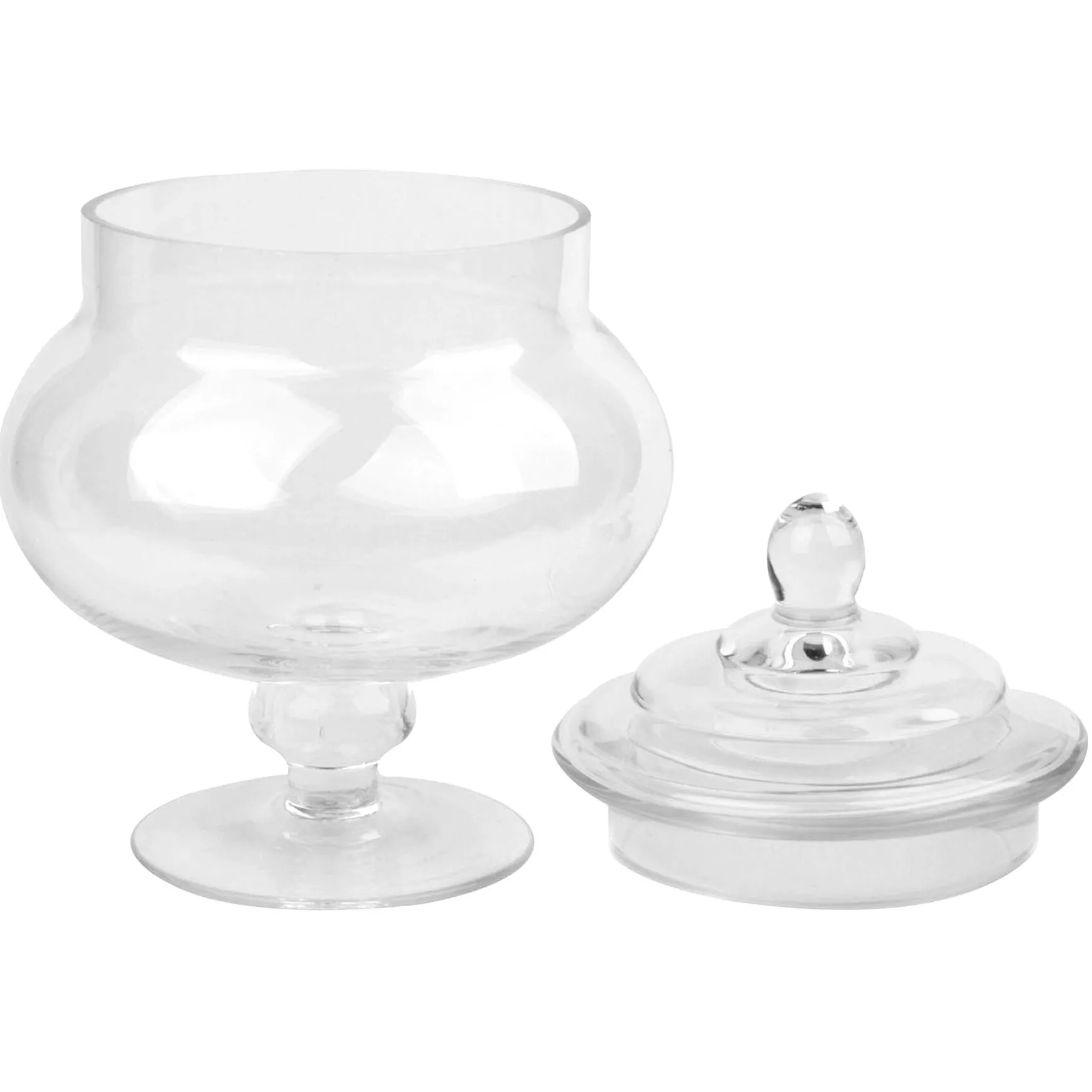 Attractive Clear Glass Apothecary Jar, 10