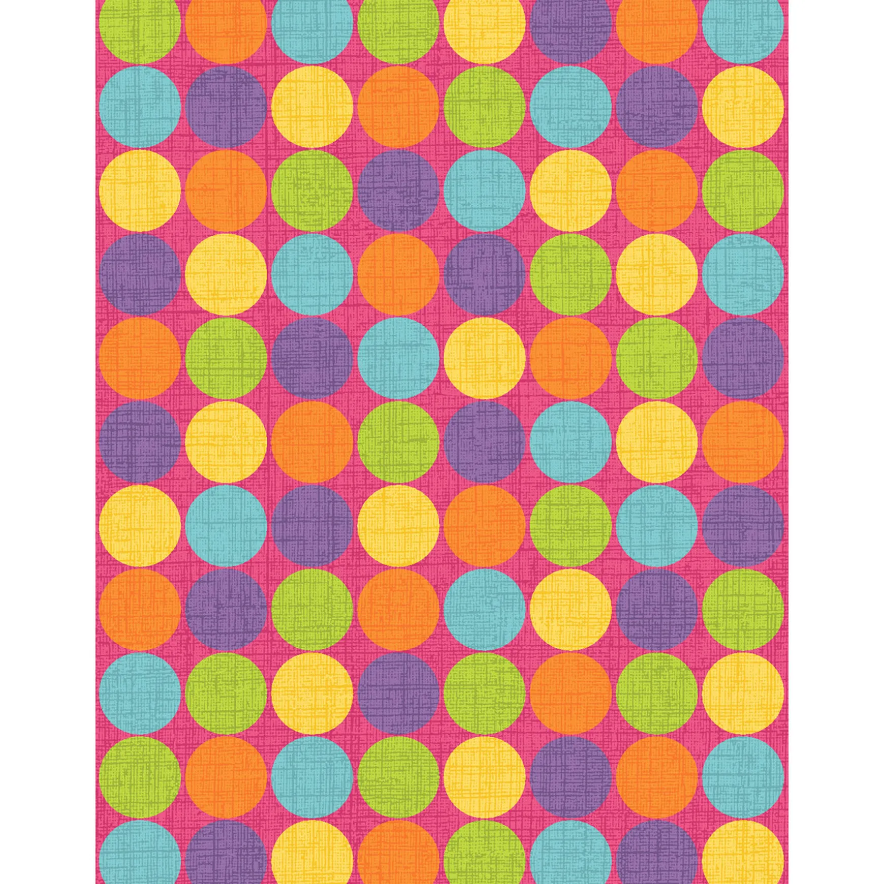 Attractive (D103) Gloucester Gumdrop Pink Printed Area Rug With Non-Slip Back, 7 10