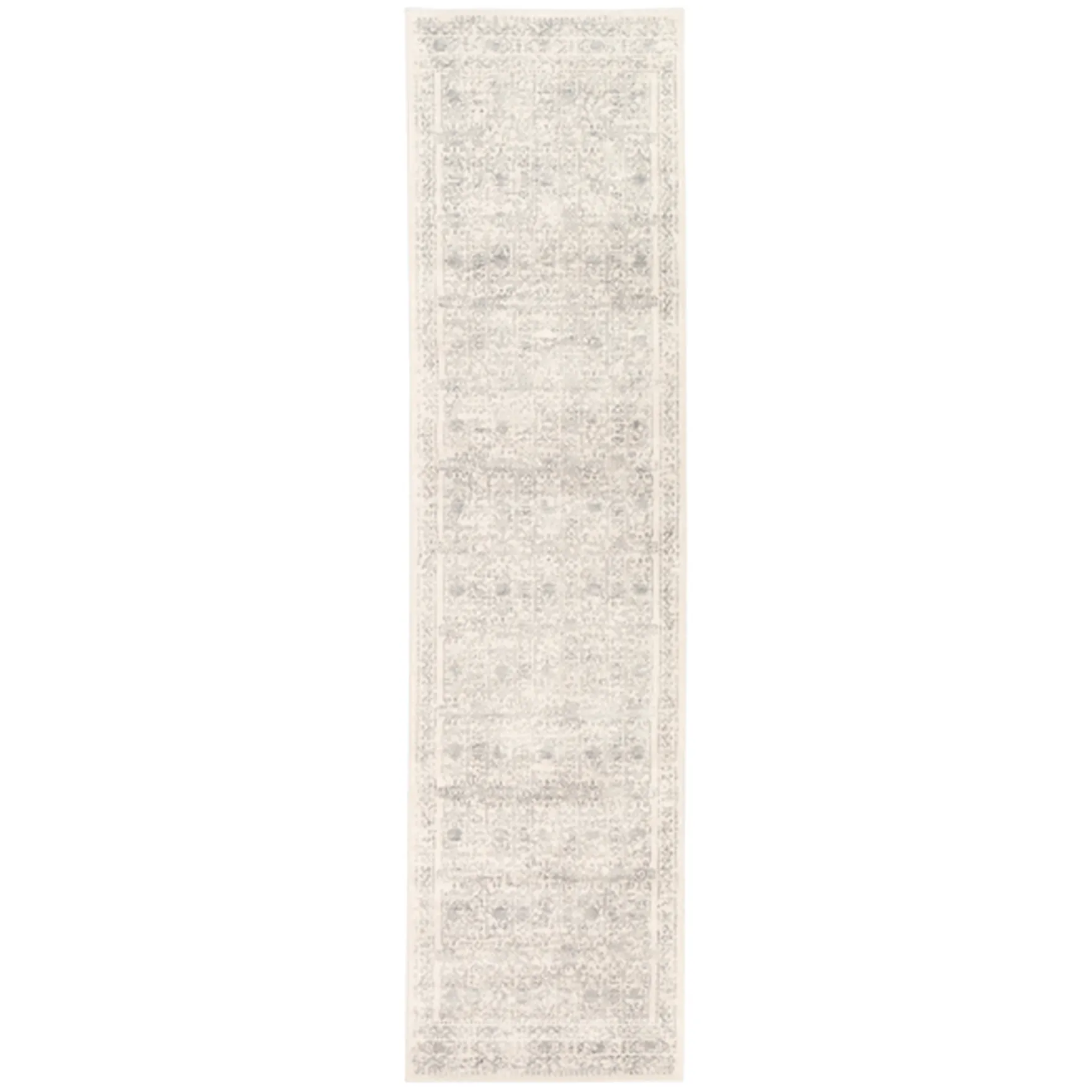 Attractive (D487) Roma Ivory & Grey Medallion Runner, 2 7