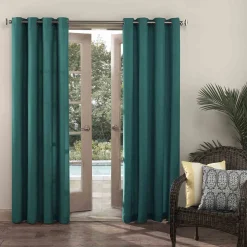 Attractive Darian Turquoise Outdoor Light Filtering Curtain Panel, 84