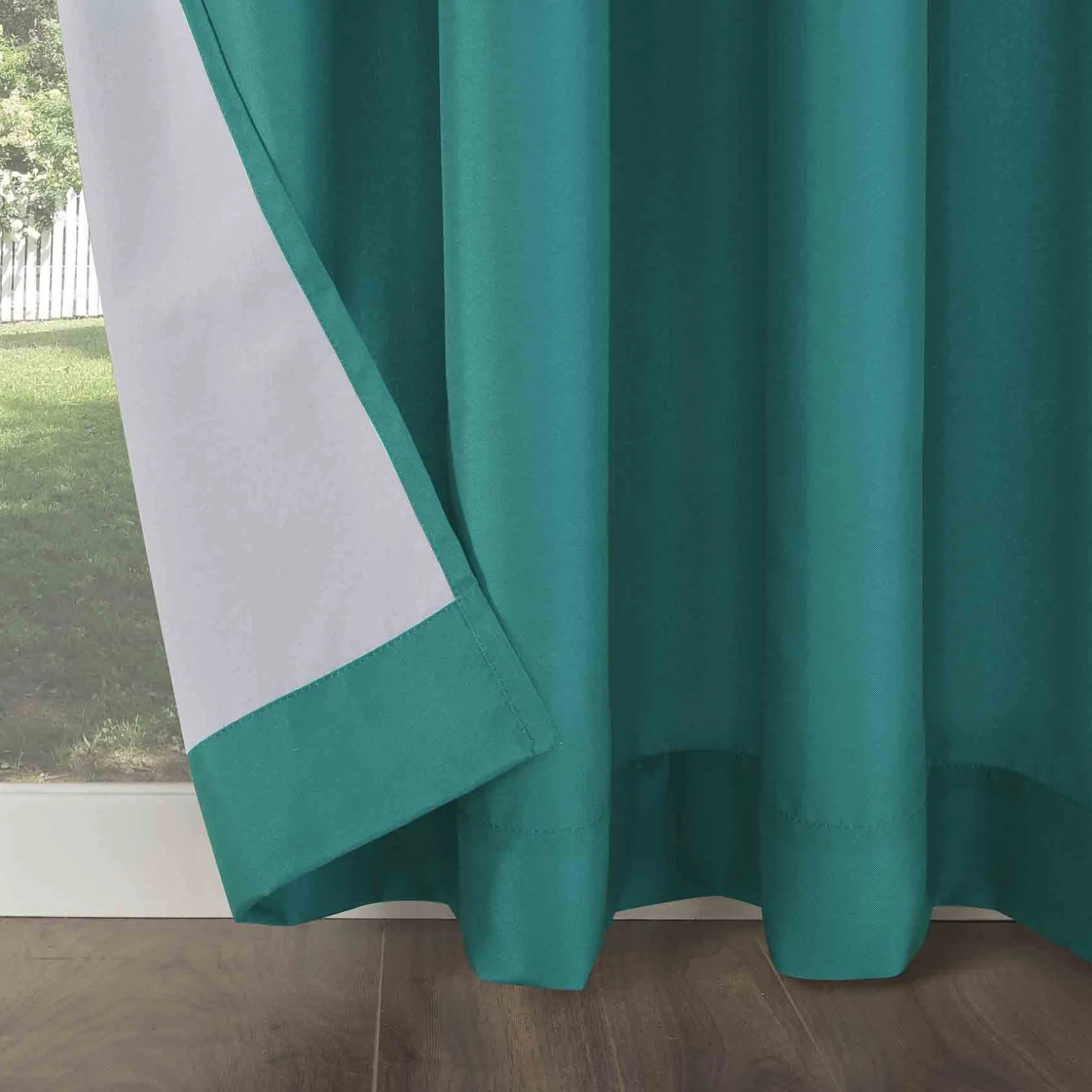 Attractive Darian Turquoise Outdoor Light Filtering Curtain Panel, 84