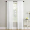Attractive Erica White Crushed Voile Rod Pocket Sheer Curtain Panel, 95