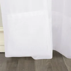 Attractive Erica White Crushed Voile Rod Pocket Sheer Curtain Panel, 95