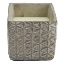 Attractive Geo Pattern Square Cement Citronella Candle