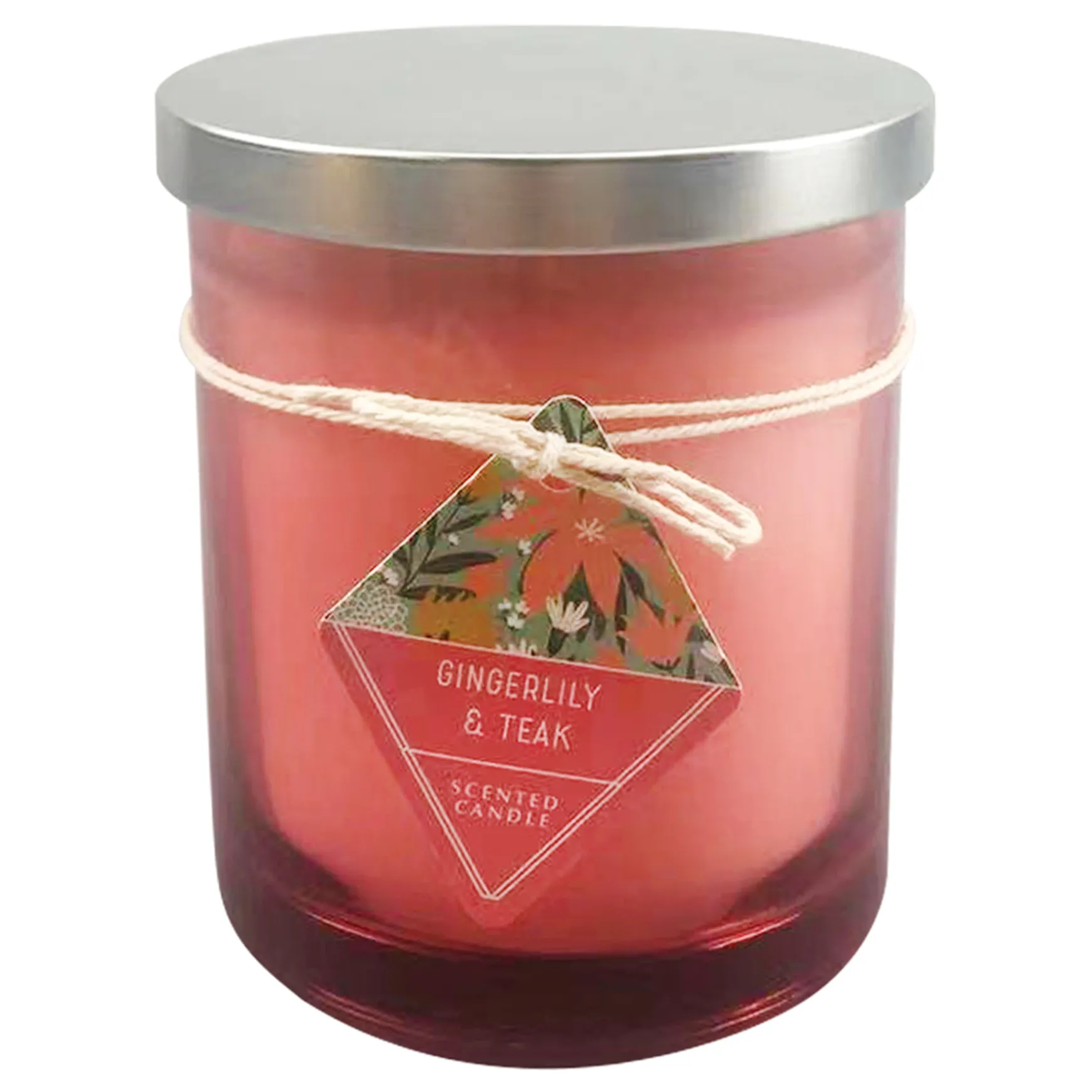 Attractive Gingerlily & Teak Scented Jar Candle, 11Oz