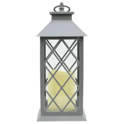 Attractive Grey Led Lantern With 6 Hour Timer, 12