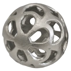 Attractive Silver Metal Cutout Ball, 5.5