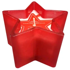 Attractive Watermelon Granita Scented Red Star Glass Candle, 4Oz