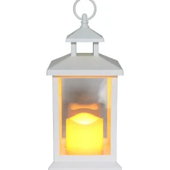 Attractive White Led Lantern With 6 Hour Timer, 12