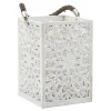 Attractive White Wooden Candle Holder, 10