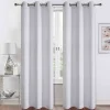 Bargain Sale Barnes White Textured Grommet Curtain Panel, 95