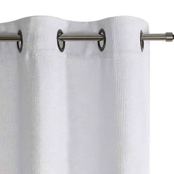 Bargain Sale Barnes White Textured Grommet Curtain Panel, 95