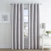 Bargain Sale Bristol Light Grey Textured Blackout Grommet Curtain Panel, 63