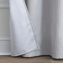 Bargain Sale Bristol Light Grey Textured Blackout Grommet Curtain Panel, 63