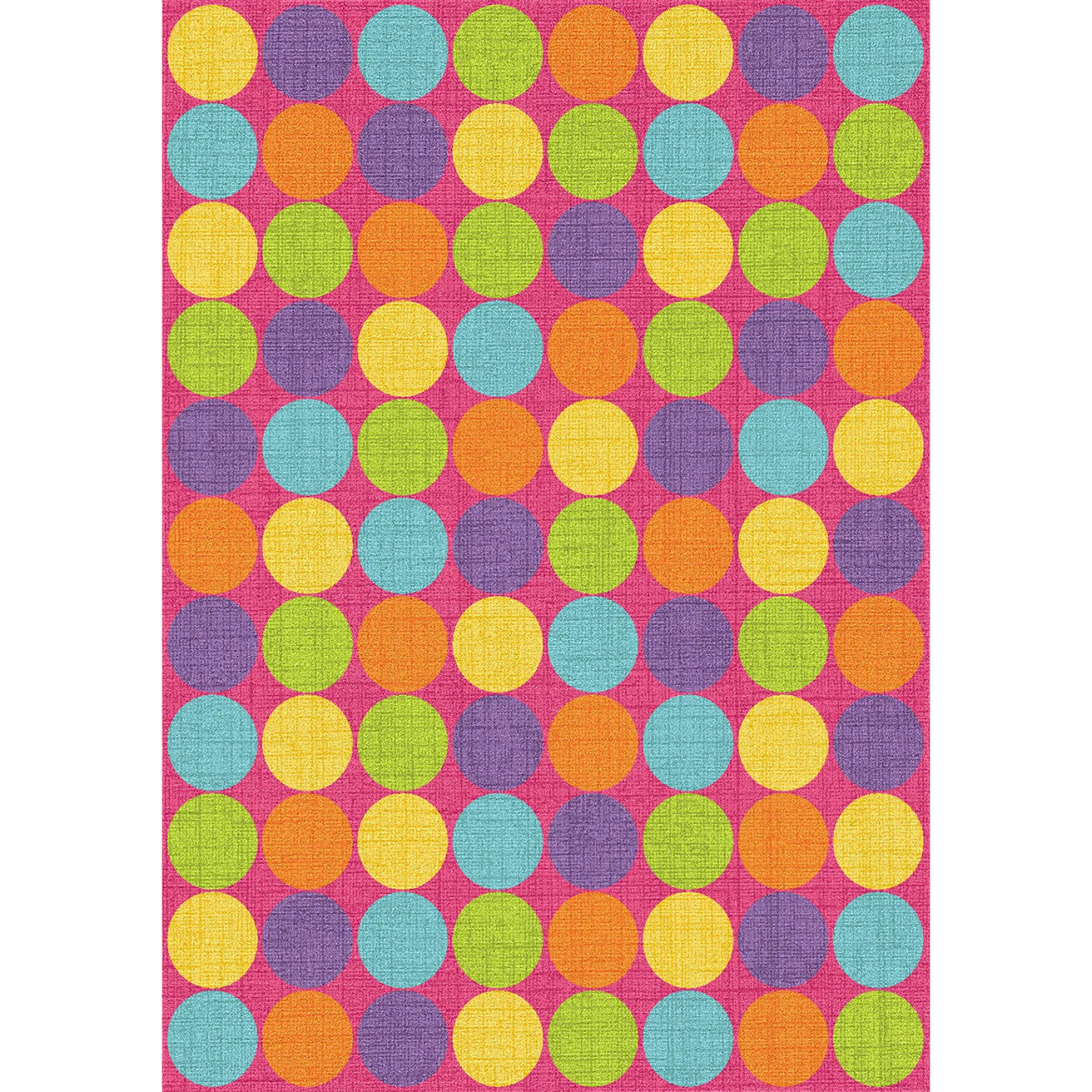Bargain Sale (D103) Gloucester Gumdrop Pink Printed Area Rug With Non-Slip Back, 5 7