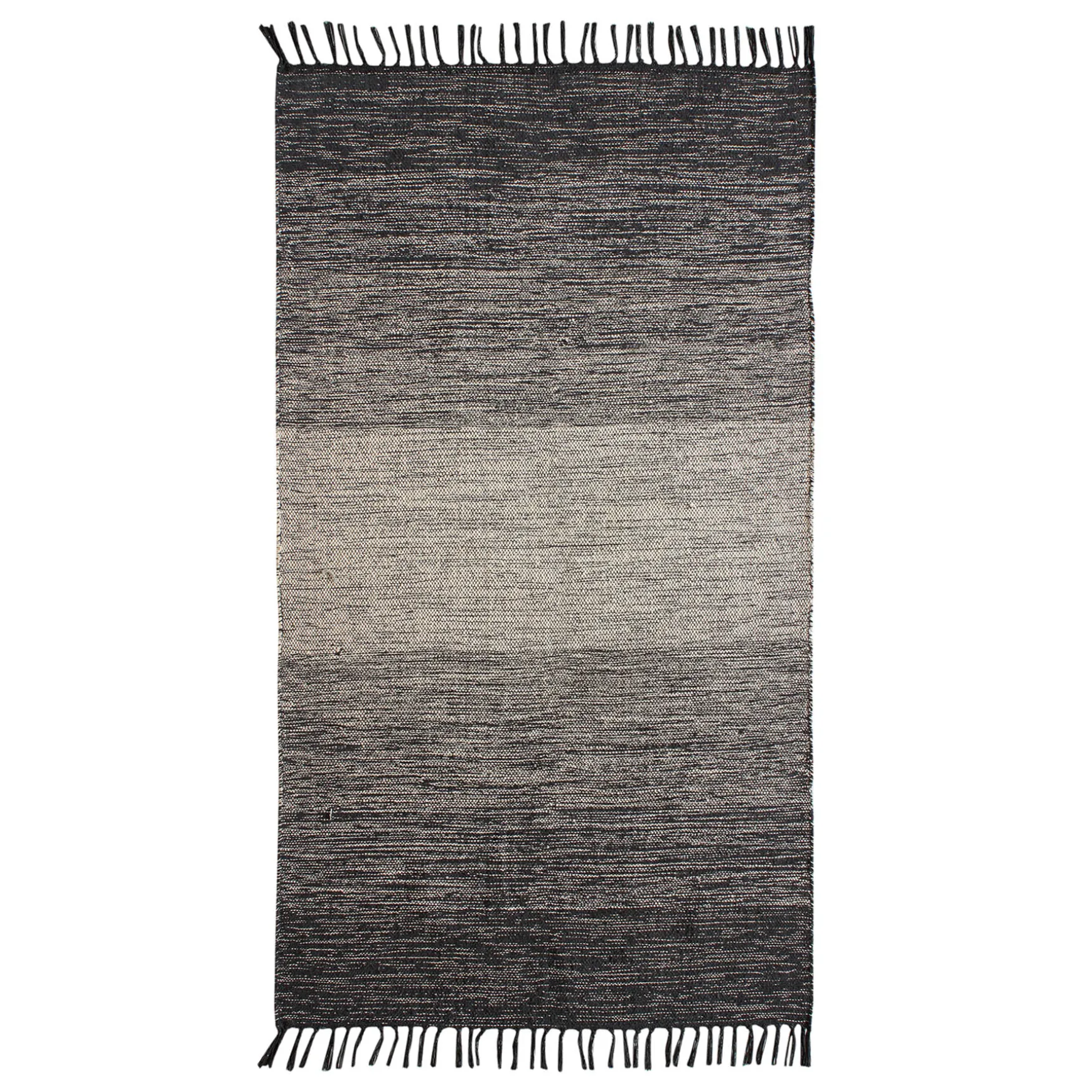Bargain Sale (D521) Honeybloom Grey Ombre Fringe Accent Rug, 3 5