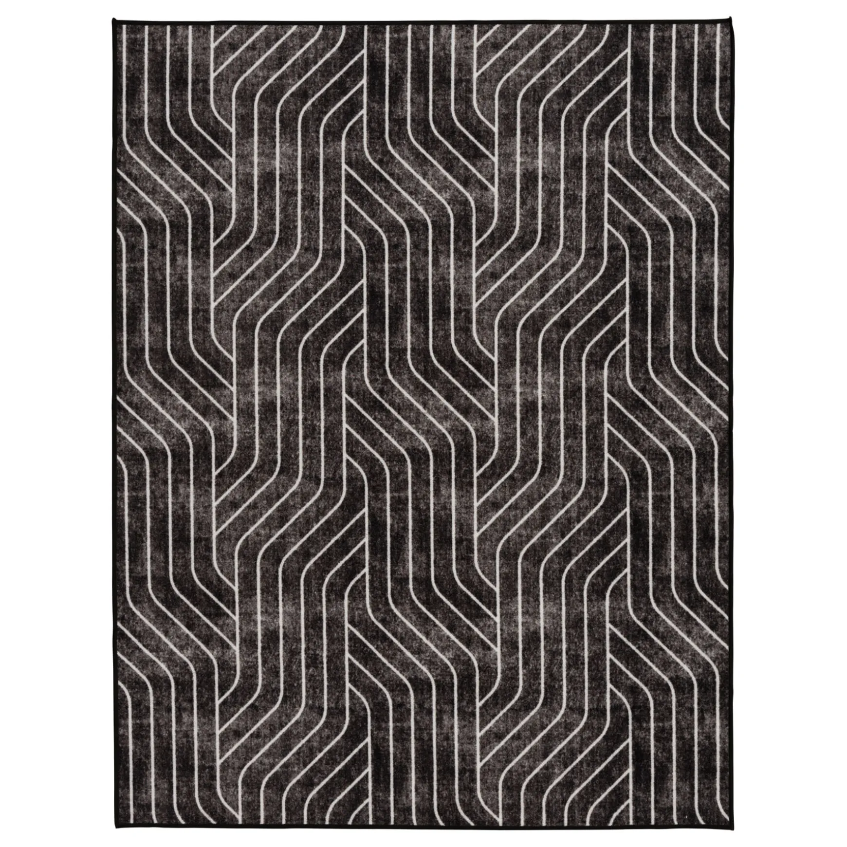 Bargain Sale (D563) Venus Black & Grey Area Rug, 7 10