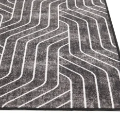 Bargain Sale (D563) Venus Black & Grey Area Rug, 7 10