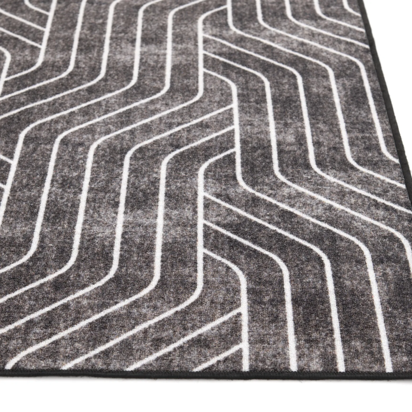Bargain Sale (D563) Venus Black & Grey Area Rug, 7 10
