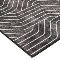 Bargain Sale (D563) Venus Black & Grey Area Rug, 7 10