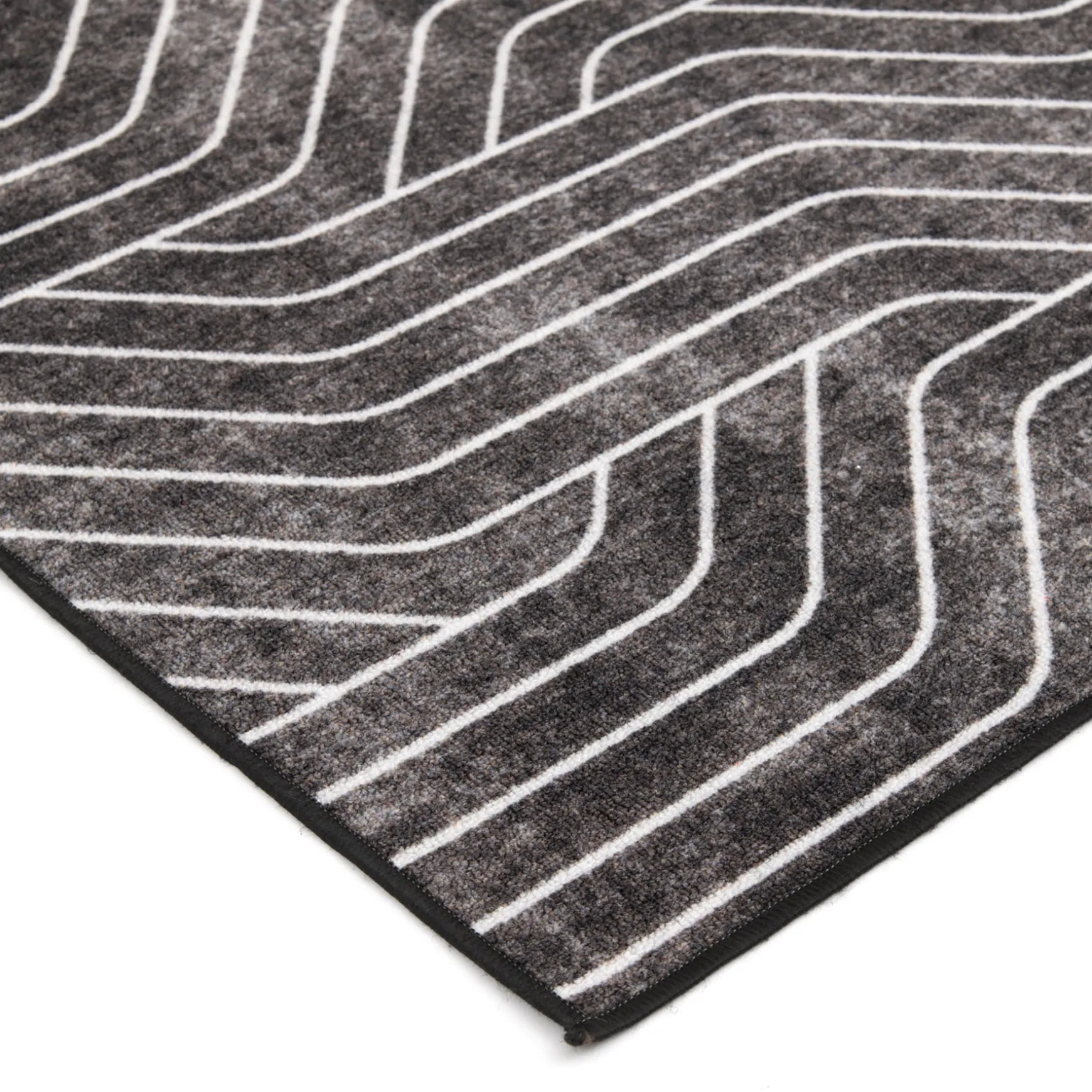 Bargain Sale (D563) Venus Black & Grey Area Rug, 7 10