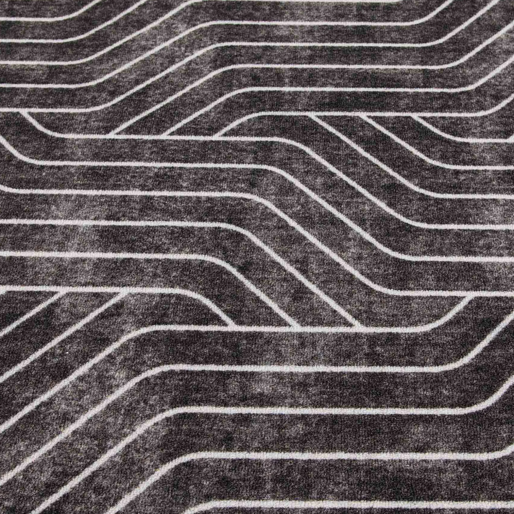 Bargain Sale (D563) Venus Black & Grey Area Rug, 7 10