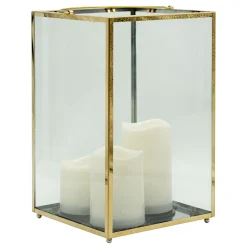 Bargain Sale Gold Led Candle Lantern, 12