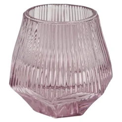 Bargain Sale Grace Mitchell Purple Ribbed Glass Votive Holder, 3