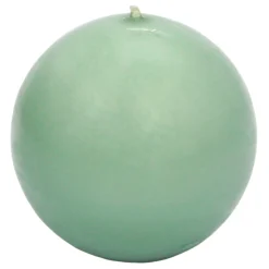 Bargain Sale Green Unscented Overdip Sphere Candle, 3