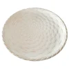 Bargain Sale Honeybloom White Woven Decorative Platter, 16