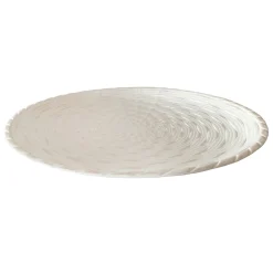 Bargain Sale Honeybloom White Woven Decorative Platter, 16