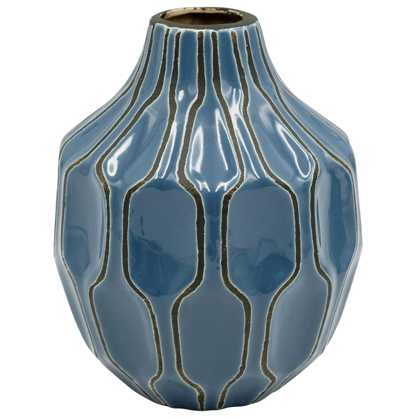Bargain Sale Katherine Blue Ceramic Vase, 6