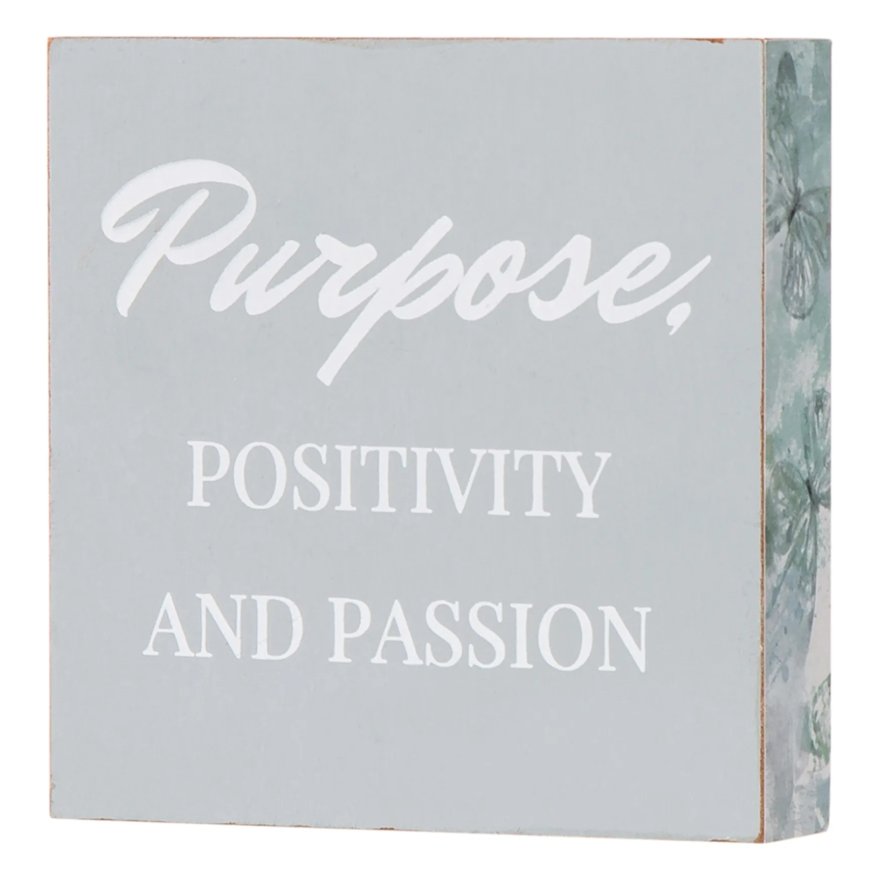 Bargain Sale Laila Ali Purpose Grey Block Sign, 6