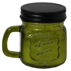 Bargain Sale Mini Green Mason Jar Citronella Candle