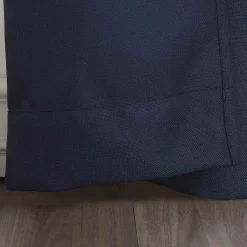 Bargain Sale Montego Navy Casual Light Filtering Grommet Curtain Panel, 95