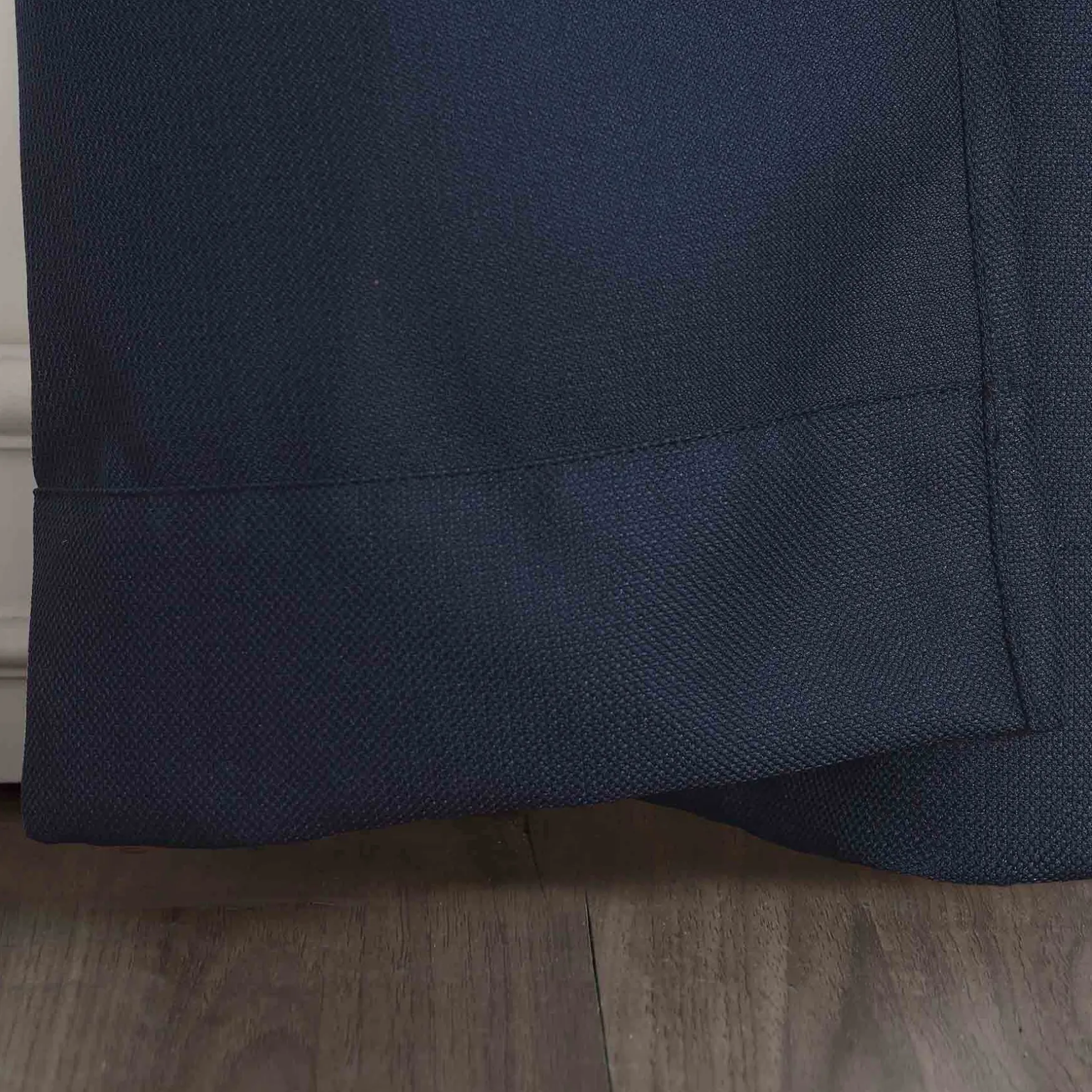 Bargain Sale Montego Navy Casual Light Filtering Grommet Curtain Panel, 95