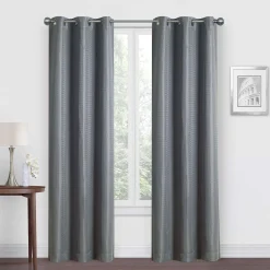 Bargain Sale Morisson Grey Blackout Grommet Curtain Panel, 84