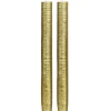 Bargain Sale 2-Pack Gold Spun Unscented Taper Candles, 10