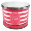 Bargain Sale Pink Peony & Amber Scented Glass Candle, 16Oz
