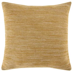 Bargain Sale Preston Gold Woven Knit Throw Pillow, 18