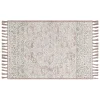 Bargain Sale Rose Medallion Patterned Fringe Accent Rug, 2 3