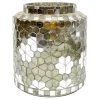 Bargain Sale Silver Mosaic Glass Vase, 6.5