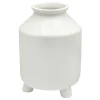 Bargain Sale Tracey Boyd White Ceramic Vase With Feet, 7