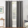 Bargain Sale Tremont Charcoal Grey Thermal Room Darkening Grommet Curtain Panel, 63