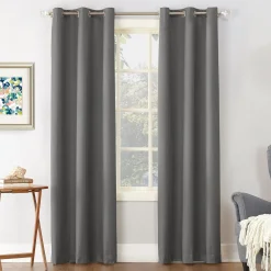 Bargain Sale Tremont Charcoal Grey Thermal Room Darkening Grommet Curtain Panel, 63