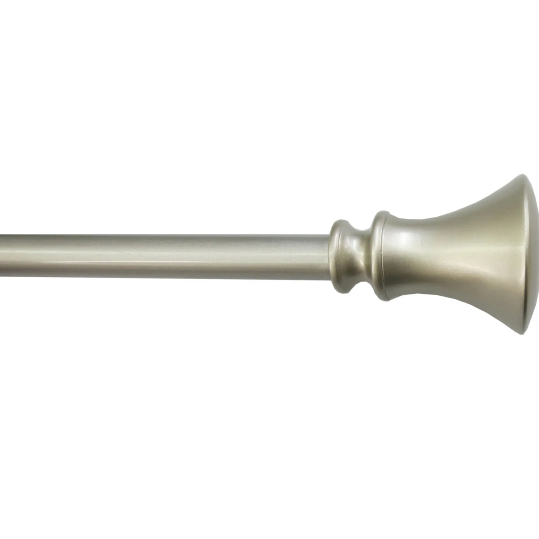 Bargain Sale Trumpet 48 -84 Adjustable 5/8 Diameter Curtain Rod, Silver Finish