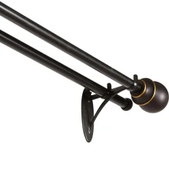 Best Sellers 66-120 Birkin Oil Rubbed Bronze Double Window Decorative Rod 5/8