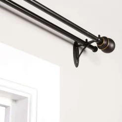 Best Sellers 66-120 Birkin Oil Rubbed Bronze Double Window Decorative Rod 5/8